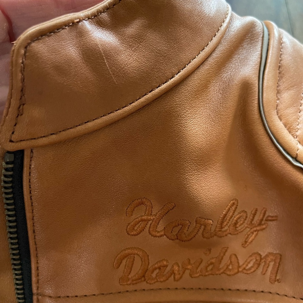 NEW Harley-Davidson Women's Pursuit Triple Vent System Leather Jacket brown - Picture 8 of 16